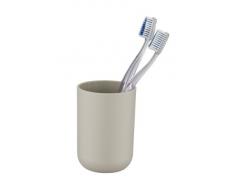 Wenko Loft - Bicchiere Brasil Porta spazzolini, 7,3 x 7,3 x 10,3 cm, Plastica, Grigio, 7.3 x 7.3 x 10.3 cm