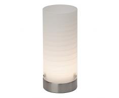 Brilliant g92968/05Â Daisy lampada da tavolo led, Vetro/Metallo, incasso, 3Â W, acciaio/vetro bianco