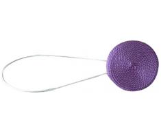 Home Maison - Fermatenda Magnetico in Poliestere, Metallo e Fibra di Legno, 40 x 6 cm, 50% Poliestere 20% Metallo 30% Fibre di Legno, Prugna, 40 x 6 cm