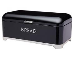 Kitchen Craft Lovello - Cestino per il pane, 42 x 22 x 18 cm, colore: Nero