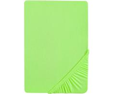 Biberna 77155/477/041, lenzuola singolo singolo In Cotone Jersey Elastico, Verde (Verde Chiaro), 140 X 200 cm - 160 X 200 cm