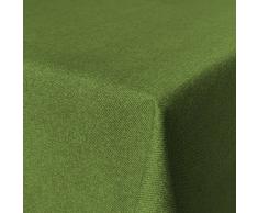 Fleckabweisende Qualitätsstoffe Tessuto di qualità antisporco, Cotone Rivestito, tovaglia a Prova di Sporco e Idrorepellente, Lavabile, Verde, 250 x 140cm