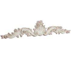Biscottini Sopraporta Fregio Mensola Decoro Decori da Parete in Legno Finitura bianco Anticato L 85 x PR 5 x H 17 cm Made in Italy