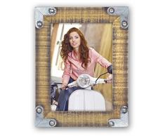 Zep IvrÃ©a Cornice portafoto, Legno, Argent/Beige, 31,5 x 26,5 x 2,5 cm
