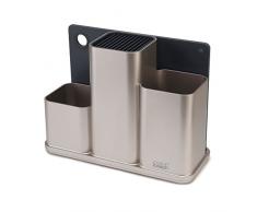 Set composto da portaposate e tagliere Joseph Joseph Counterstore, plastica, Silver, 13 x 30.8 x 22.7 cm