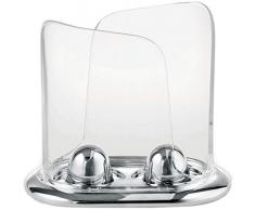 Guzzini Look Portabicchieri 21,8 x 13,7 x H 20 cm, Cromato