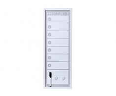 Karlsson PT2355GY Lavagna Magnetica In Metallo Grigio e Bianco