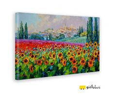 Giallobus - Quadro - Stampa su Tela Canvas Mikki SENKARIK - Quadro con Paesaggio Dancing in The Wind - Quadri Moderni di Tela - Vari Formati - 60 x 100 CM