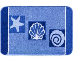 Linea Due AQUATICA Tappeto per Il Bagno, Poliacrilico Supersoft, Blu, 60 x 90 cm