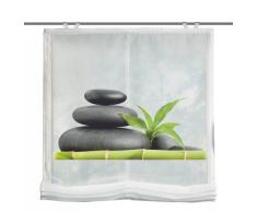 Home fashion 69898-768 Carozo - Tenda a Pacchetto in Voile con Stampa Digitale e Accessori per Il Montaggio, Ganci Inclusi, 140 x 60 cm, Colore: Verde