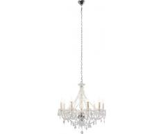 Kare Lampadario Gioiello Cristallo Chiaro 9 Luci, Trasparente, 76 x 73 x 73 cm