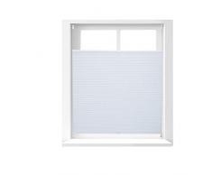 Relaxdays 10021308_744 Tenda a Rullo Plissettata, Poliestere, Bianco, 100 x 130 cm