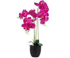 Leaf Foglia di Orchidea Artificiale, 70 cm, Rosa Scuro, Materiali Vari