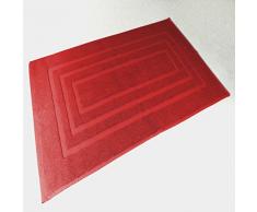 Douceur DIntérieur - 1800506, Tappetino Da Bagno , 50 X 85 Cm , Vitamine , Spugna 1000Grs Unita , Rosso