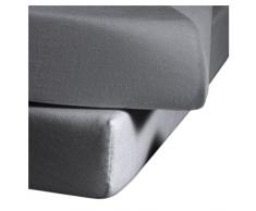 Fleuresse 1115 Fb. 9039 Lenzuolo in Jersey con Angoli Elasticizzati, 120x200 cm Colore: Grigio Pietra