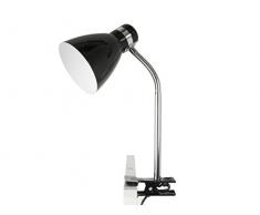 Leitmotiv, lampada da tavolo, illuminazione a clip, metallo, E14, 11 W, nero