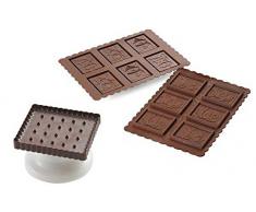 silikomart 199052 - Set di stampi per Biscotti a Forma di Uomo delle Nevi, 1 tagliapasta e 1 Stampo