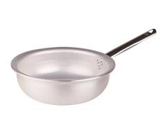 Pentole Agnelli ALMR1111BM20 Linea Alluminio Professionale, Pentola Radiante a Mantecare Salta Pasta e Riso, 20 cm