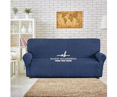 PETTI Artigiani Italiani - Copridivano, Copridivano Elasticizzato, Copridivano 2 Posti, Blu, Tessuto Jaquard, 100% Made in Italy