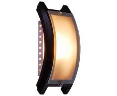 APPLIQUE LEGNO SCURO VETRO SATINATO, 1X40W E14 230V Art. 41309
