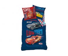 Disney 044707Â Cars Generation Set copripiumino singolo e federa per bambini cotone blu 200Â x 140Â cm