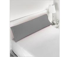 Miracle Home - Federa per Cuscino, Morbida e Confortevole, in Cotone 50% Poliestere, Colore: Grigio, 105 cm