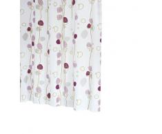Ridder 423910-350 - Tenda per la Doccia in Tessuto, Anelli Inclusi, 180 x 200 cm, Motivo Lilla