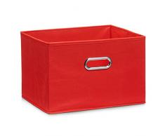 Zeller 14417 - Cesta portaoggetti in tessuto non tessuto, rosso
