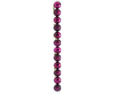 Festive Productions - Palline assortite per Albero di Natale, 60 mm, Confezione da 12, Colore Fucsia