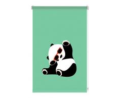 GARDINIA Tenda a rullo Digiprint, Panda Emil, Fissaggio a incastro, Stampa digitale, Opaca, Incl. materiale di montaggio, Verde/Fantasia, 90 x 150 cm (LxH)