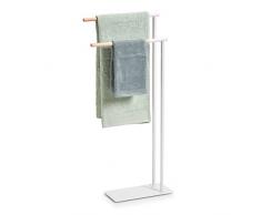 Zeller Portasciugamani, Bianco/Naturale, 38,5 x 15 x 84 cm