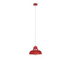 Premier Housewares Lampada a Sospensione, Rosso e Cromato