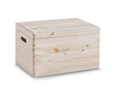 Zeller 13518, Scatola multiuso in legno con coperchio, 40 x 30 x 24