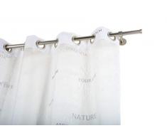 InCasa Bastone per Tende Ã 20 mm Senza Anelli, L. 260 cm in Acciaio Satinato â Completo