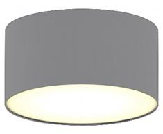 Plafoniera Ranex 6000.534 Mia - 20 cm - Grigio, led and incandescent, metallo;tessuto