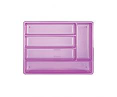 Excelsa Portaposate, 5 Scomparti, Polipropilene, Lilla, 38 x 29 cm