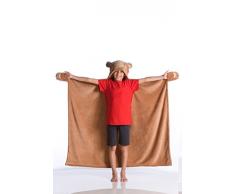 Kanguru Bear Coperta Mantello Orso, Poliestere, Marrone, Taglia Unica, 4 UnitÃ 