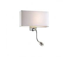 Ideal Lux Hotel AP2 Bianco Lampada da parete E27, 32 x 22.5 cm