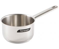 Barazzoni Chef Line Casseruola manico lungo, Acciaio inox 18/10, Diametro cm 14, Litri 0.8. Made in Italy.