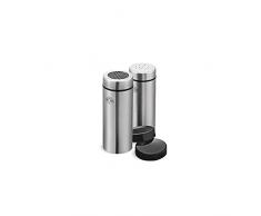 GefuÂ -Â dispersor di condimento BBQ, Set 2Â Pezzi, Pepe, Sale, Macina pepe, Macina sale, Acciaio Inox, Plastica PP, H 12.5Â cm, 89252