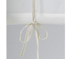 Charme et Douceur Tenda dritta, con foro per far passare lâasta, in poliestere, dimensioni: 60 x 150 cm, ceramica, neutro, 60 x 190 cm