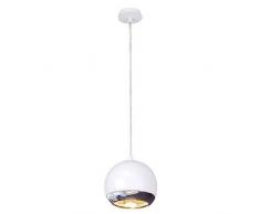 Light Eye Lampadario con rosetta ES111 colore: Bianco/Cromato