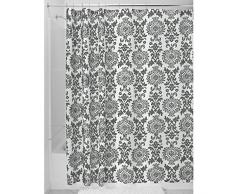 InterDesign Damask Tenda Doccia, Tessuto, Grigio, 180x0.2x180 cm