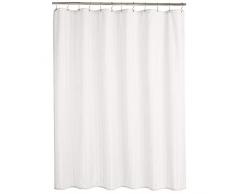 AmazonBasics - Tenda da doccia Damask in poliestere, bianco, 183 x 183 cm