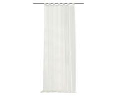 Home Fashion 48441-101 - Confezione da 1 Tenda con Passanti in Voile a Tinta Unita, 245 x 140 cm