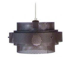 Tosel 10897 - Lampada a sospensione Stockholm, in acciaio, 100 W E27 marrone