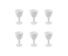 Villa dâEste Home Tivoli Wonderland Set 6 Calice, Bianco, Vetro