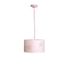 Aratextil Laura Lampada da soffitto, Cotone, Rosa, 30 x 18 cm