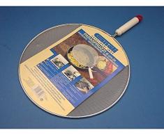 Paraspruzzi Prodotto In Rete DAlluminio A Trama Fitta. Indicato Per Proteggere Dagli Spruzzi Di Fritti O Cotture In Cucina. Va Posizionato Su Pentole O Padelle Come Un Coperchio. Completo Di Manico In Plastica.