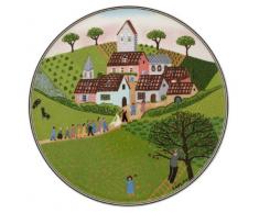 Villeroy & Boch Charm & Breakfast Design Naif Piatto per Torte, 30 cm, Porcellana Premium, Bianco/Multicolore